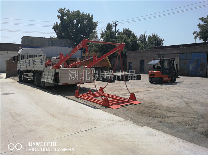 叉車裝卸裝置整體落下狀態 叉車裝卸裝置整體落下狀態